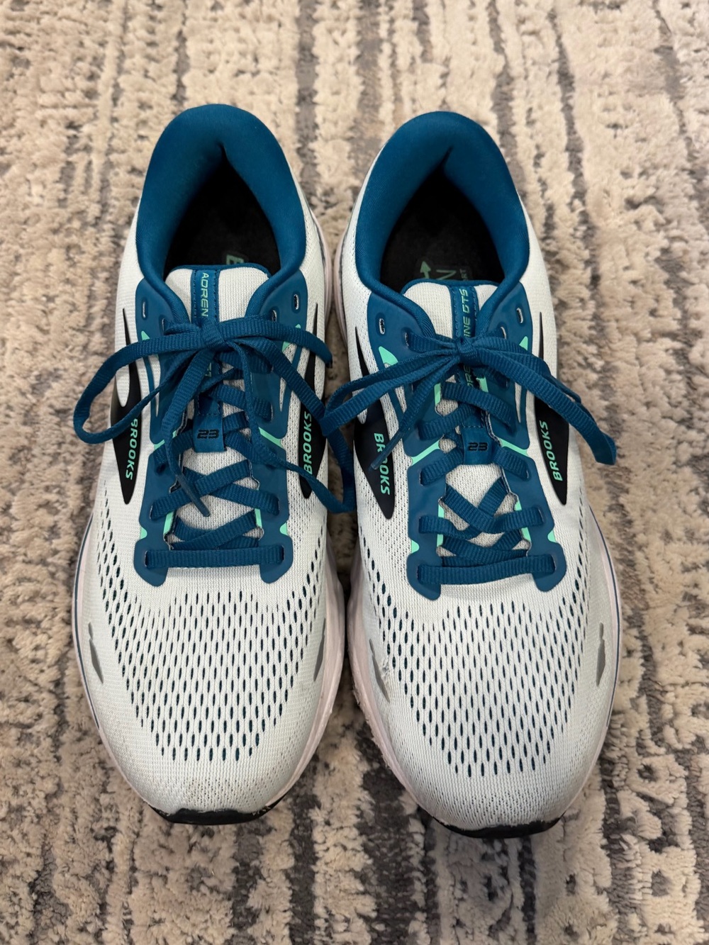 Brooks Adrenaline GTS 23 Men’s 9.5 D Running Shoes Blue Green 1103911D427
